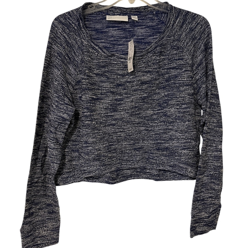 New York & Company Navy Marled Sweater